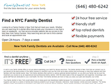 Tablet Screenshot of familydentistnewyork.net